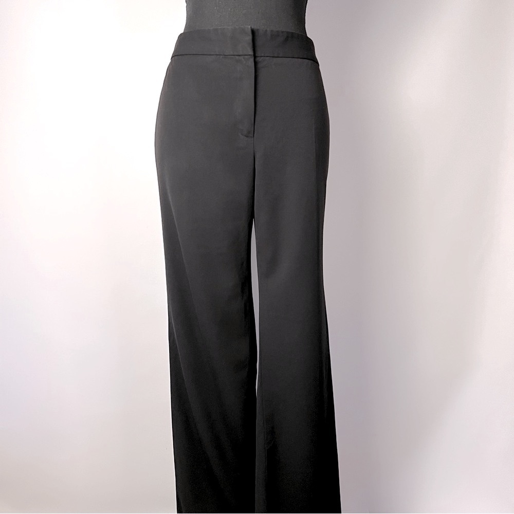 Black Straight Leg Pants High Rise Waist JonesNewYork Size 8P